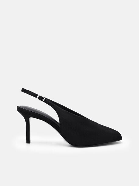Sylvie Suede Slingback Heel Pumps, , hi-res