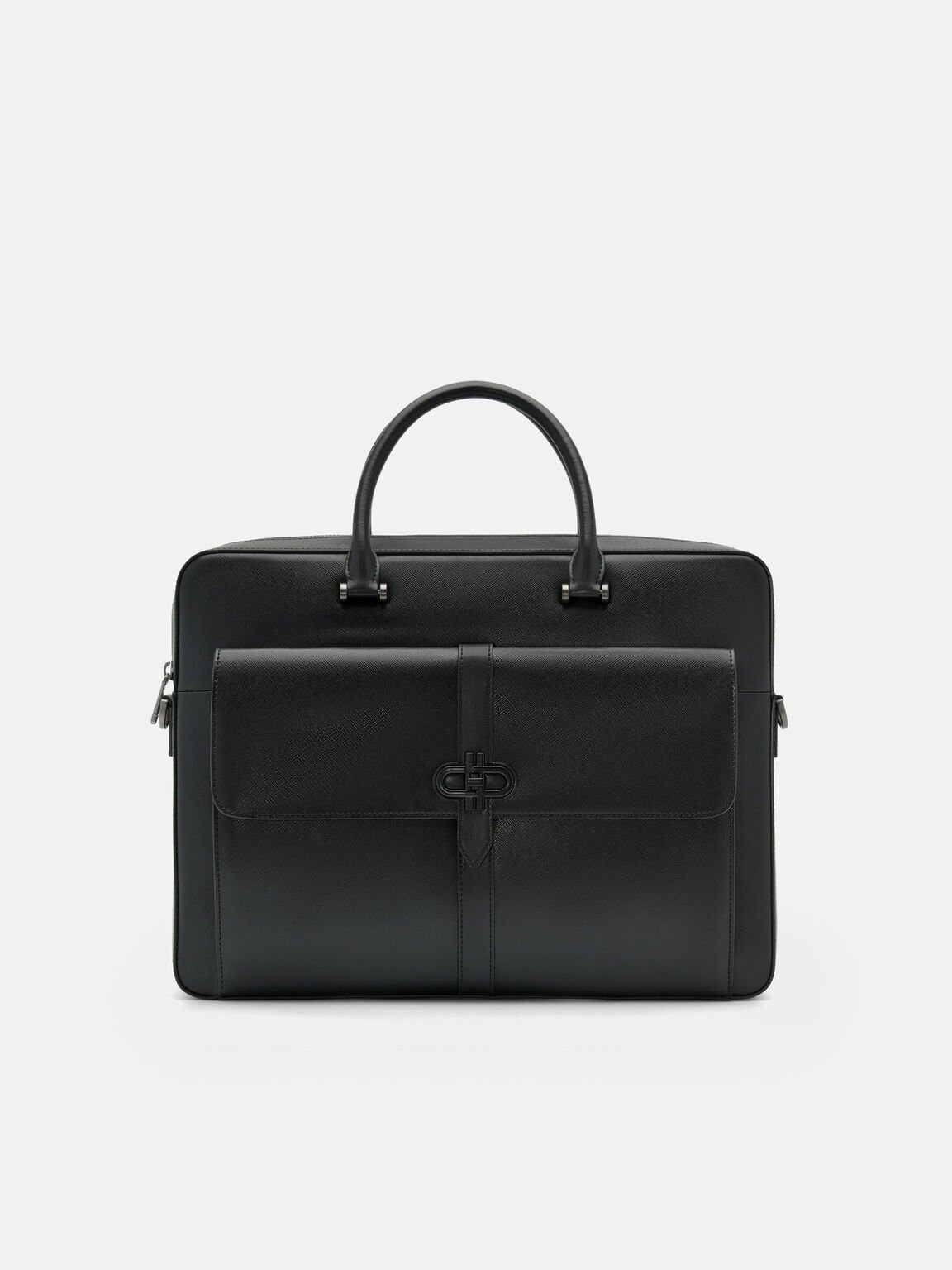 Saffiano Leather Briefcase, , hi-res