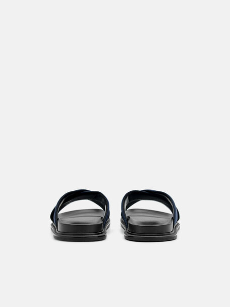 PEDRO Icon Leather Heel Sandals, Black