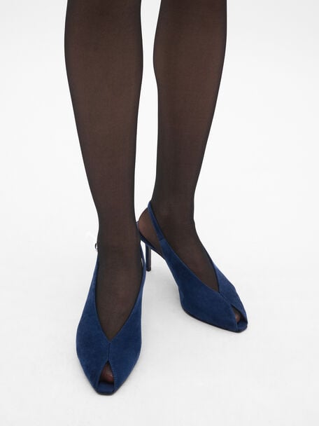 Sylvie Suede Slingback Heel Pumps, , hi-res