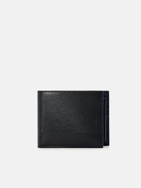 Saffiano Leather Bi-Fold Wallet with Insert, 