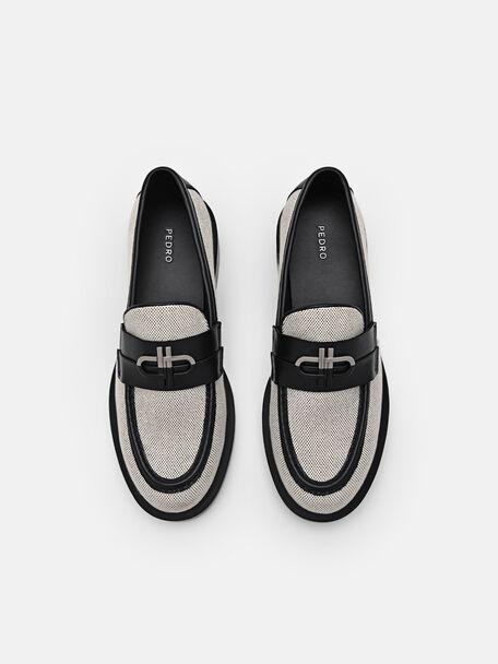 PEDRO Icon Leather Heel Sandals, Black