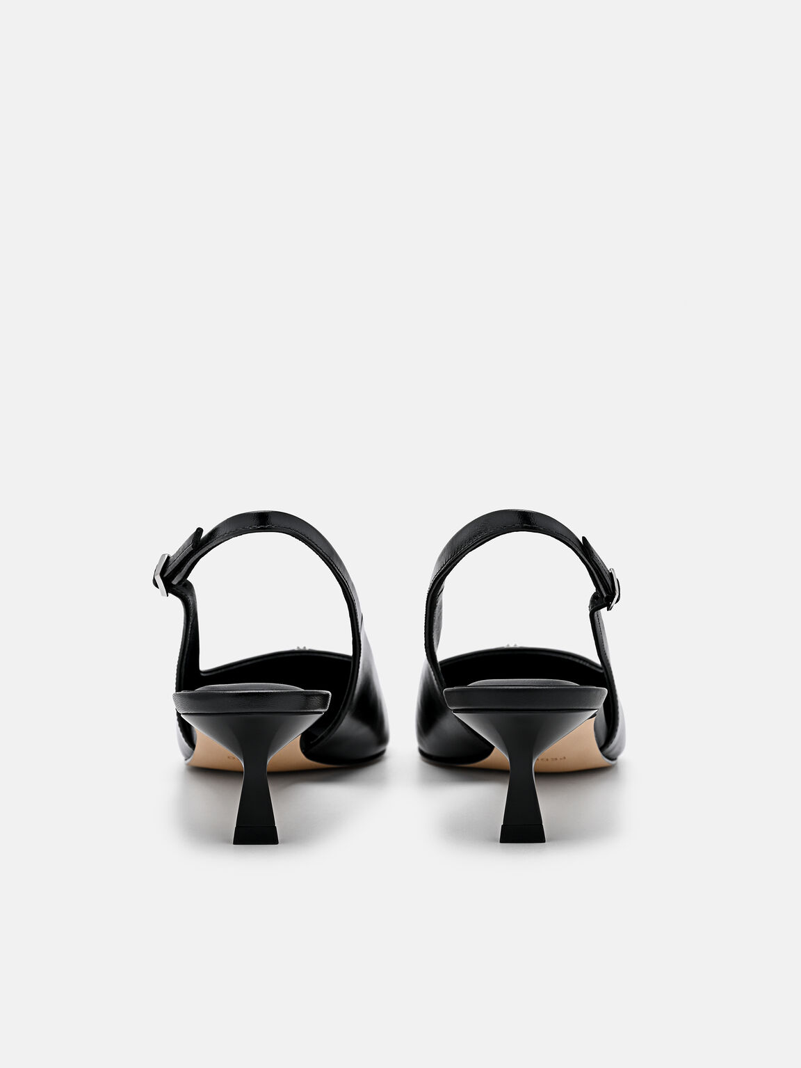 Leather Slingback Heel Pumps, , hi-res