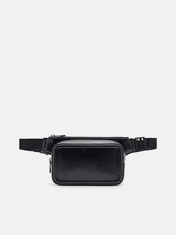 PEDRO Icon Leather Sling Pouch, Black, hi-res