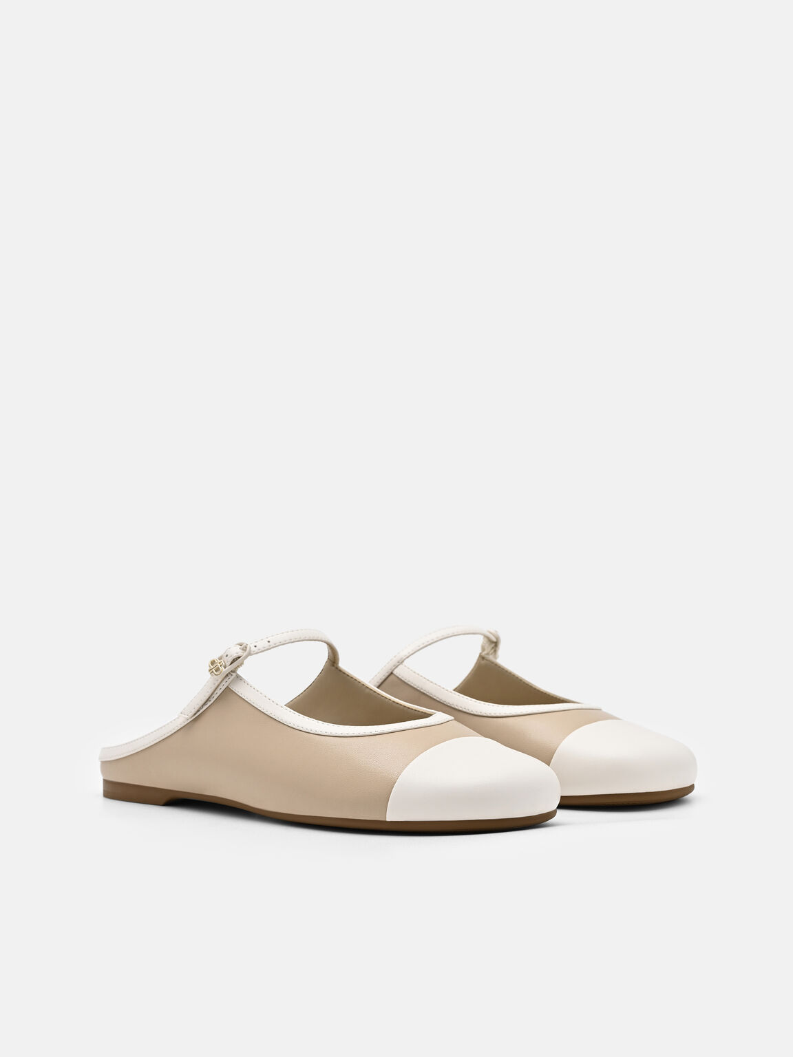 Sepatu Mules dengan Ujung Cap Toe, 