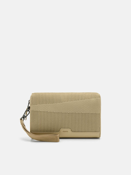 Tristan Fabric Clutch Bag, Sand, hi-res