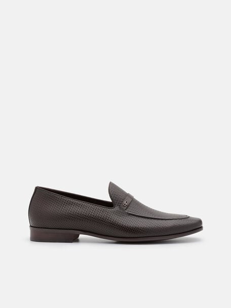 Woven Leather Loafers, 