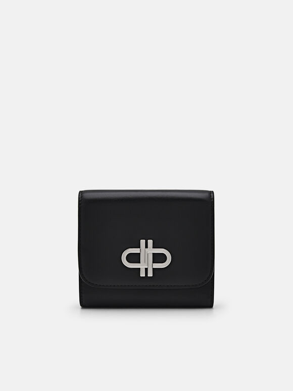 PEDRO Icon Leather Tri-Fold Wallet, Black, hi-res