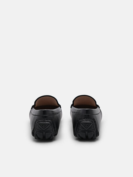 PEDRO Icon Leather Heel Sandals, Black
