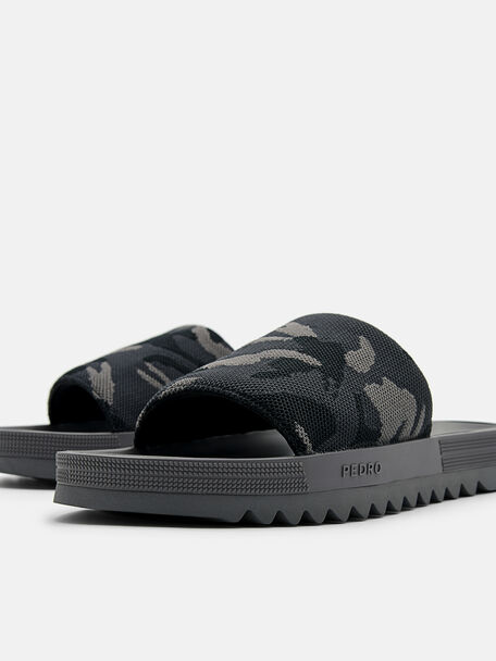 PEDRO Icon Leather Heel Sandals, Black