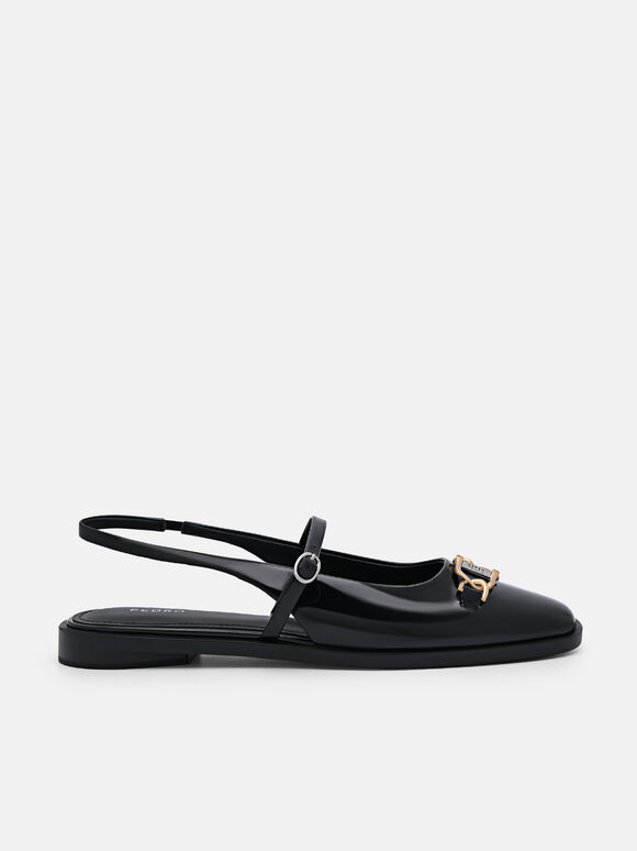 Sandal Slingback Kulit Jean, 