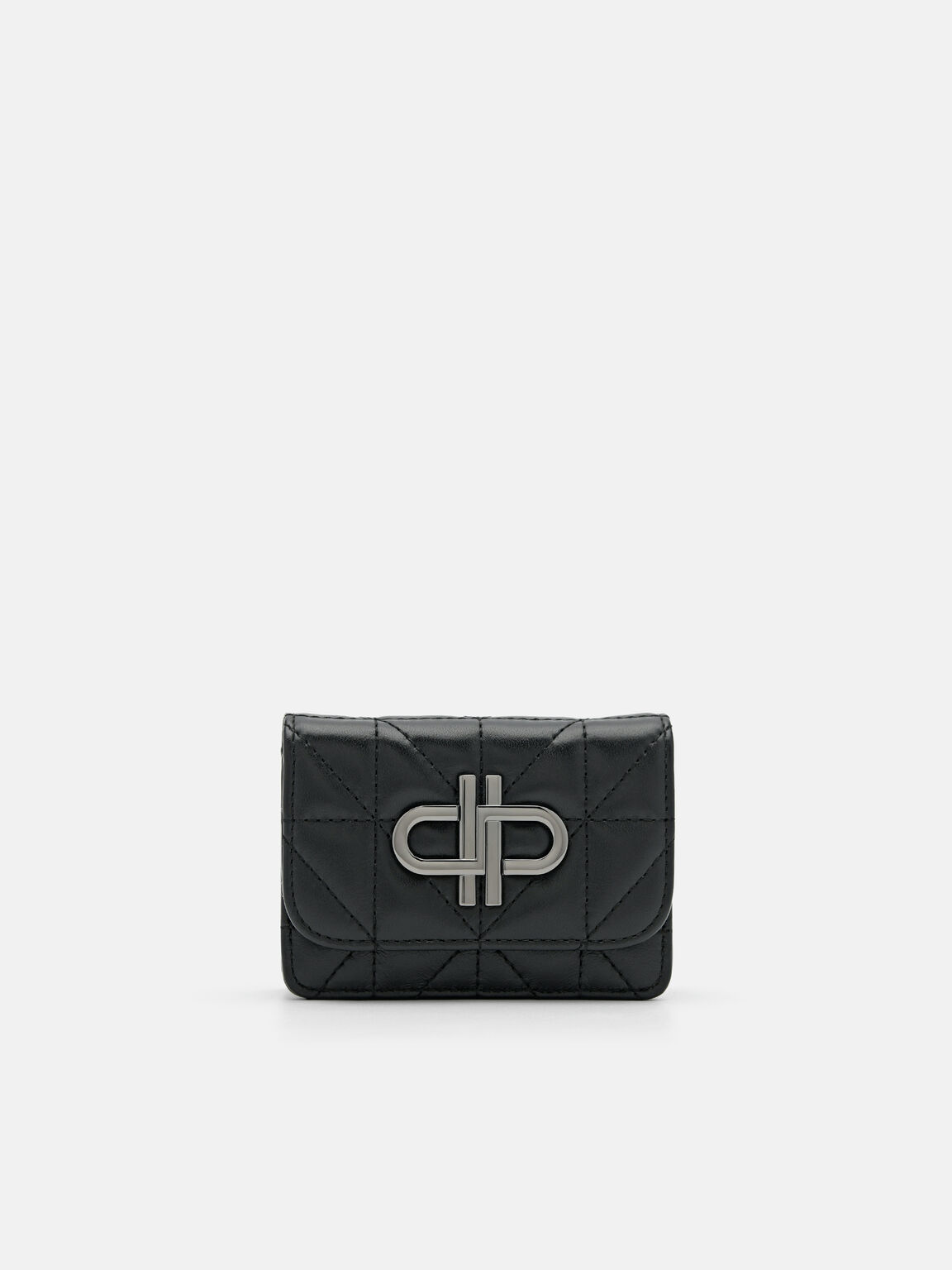 PEDRO Icon Leather Bi-Fold Card Holder in Pixel, Black, hi-res