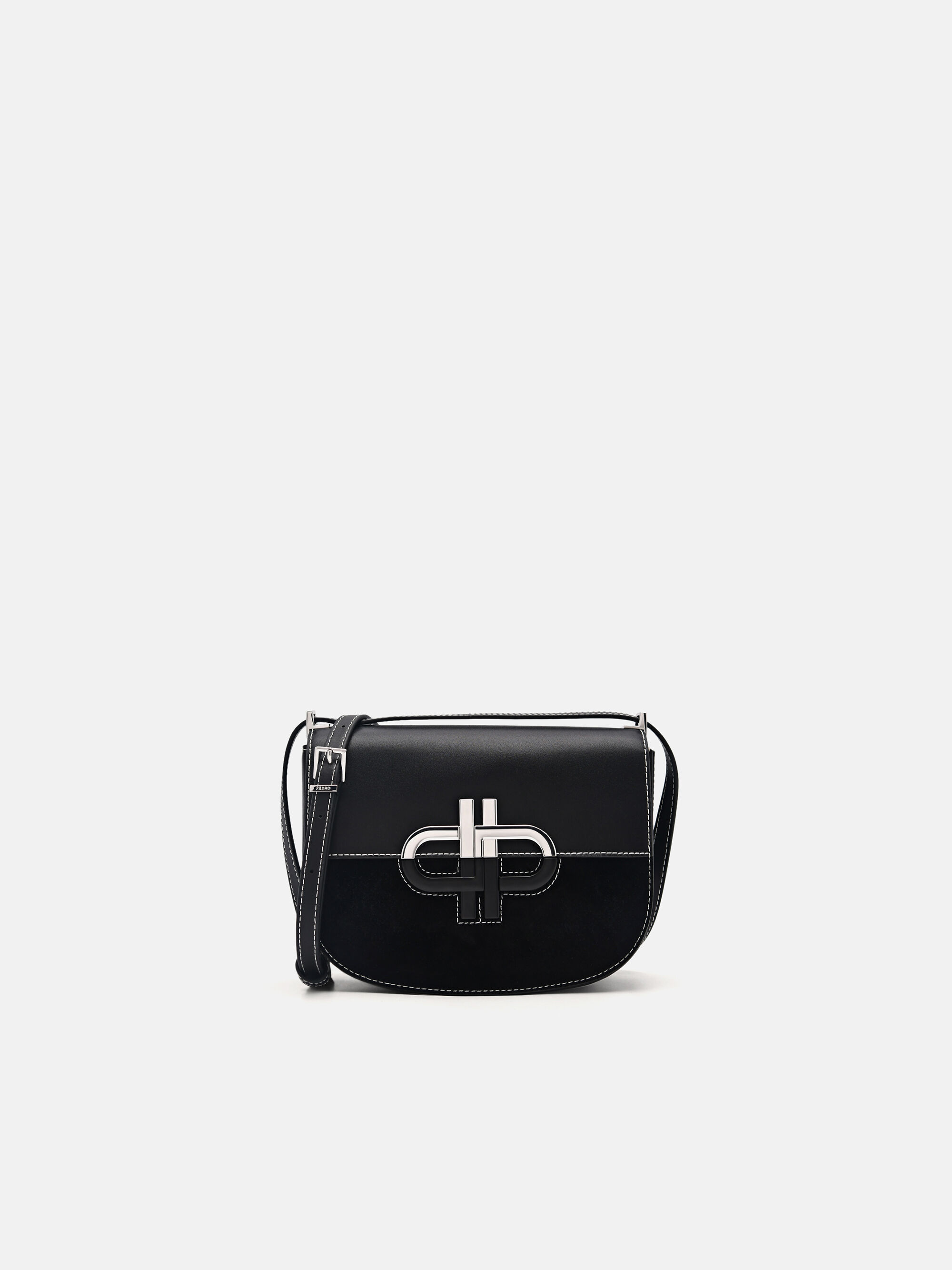 Black PEDRO Icon Leather Shoulder Bag - PEDRO ID