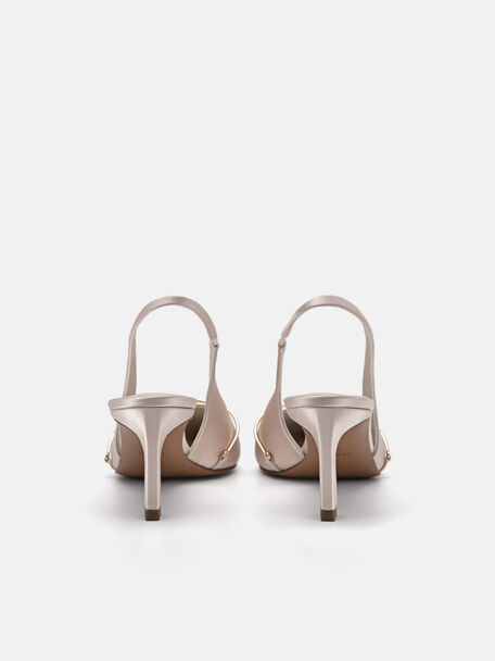 PEDRO Icon Leather Heel Sandals, Black