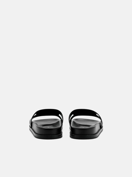PEDRO Icon Leather Heel Sandals, Black