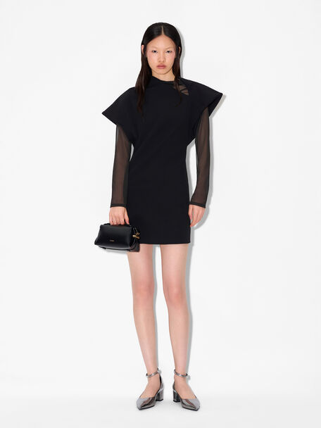 PEDRO Icon Leather Heel Sandals, Black