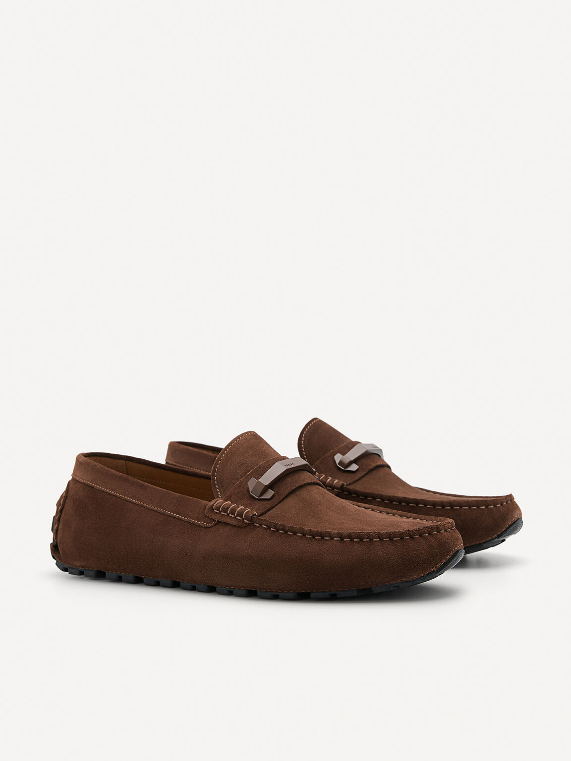 Sepatu Mengemudi Perangkat Keras Kulit, , hi-res