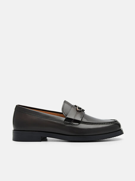 PEDRO Icon Leather Loafers, Dark Brown, hi-res