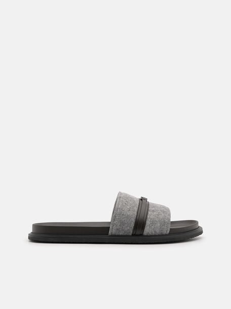 Belted Slide Sandals, 