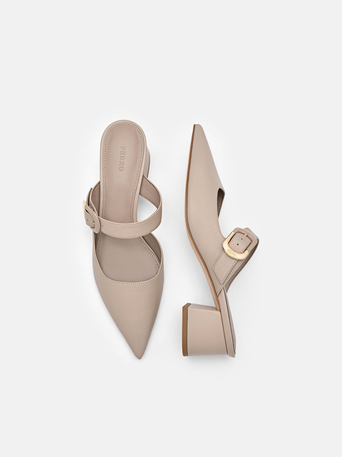 Bridget Leather Heel Mules, , hi-res