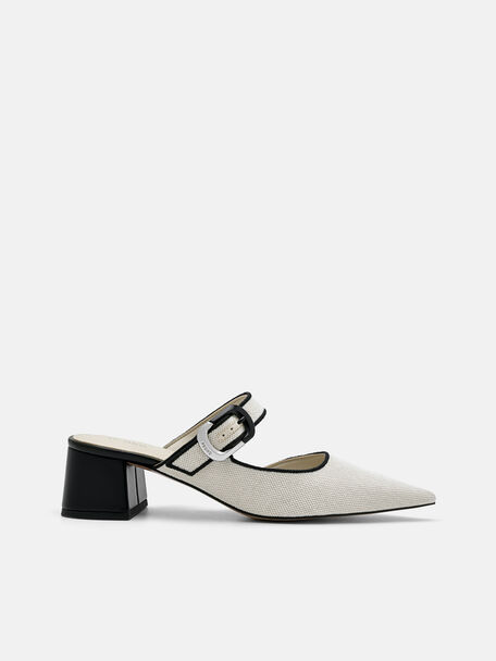Bridget Heel Mules, Beige, hi-res