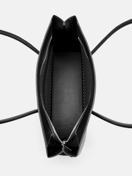 PEDRO Icon Leather Heel Sandals, Black