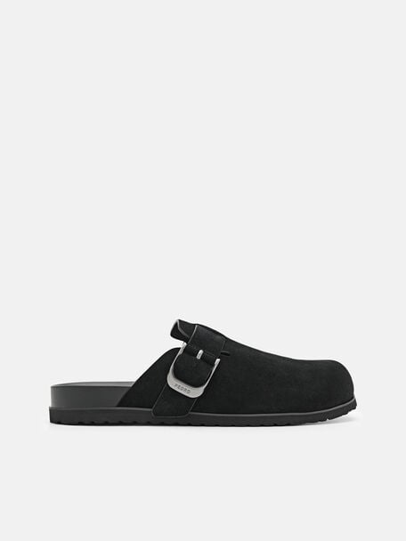 PEDRO Icon Leather Heel Sandals, Black