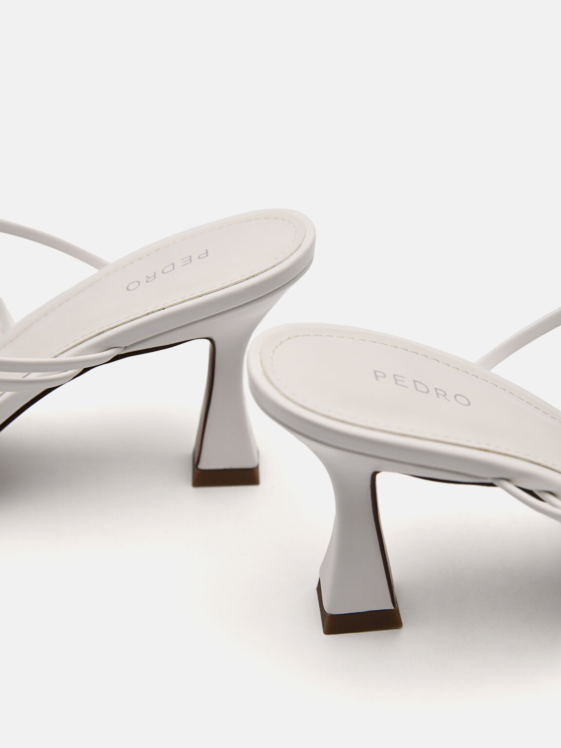 Strappy Heel Sandals - White, 