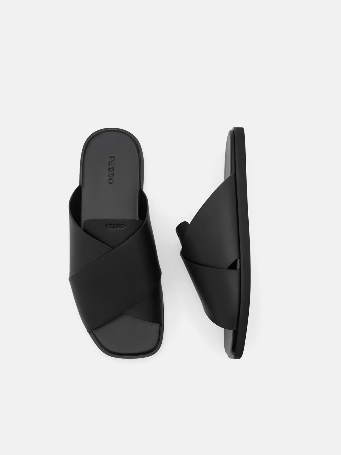 Crossover Slide Sandals, , hi-res