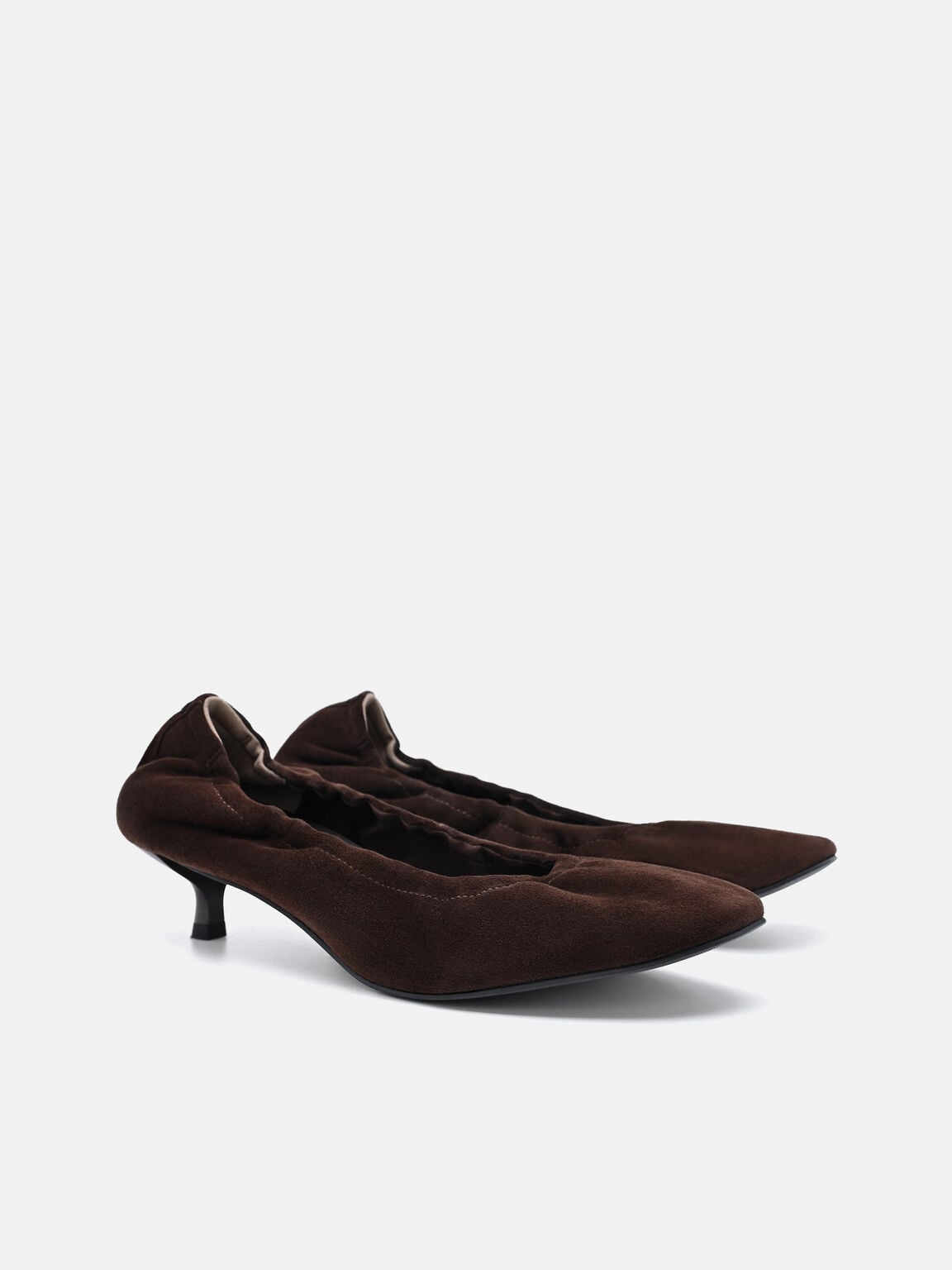 Sepatu Balerina Hak Suede Gabrielle, , hi-res