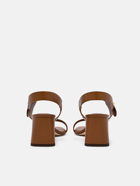 Sienna Leather Heel Sandals, , hi-res