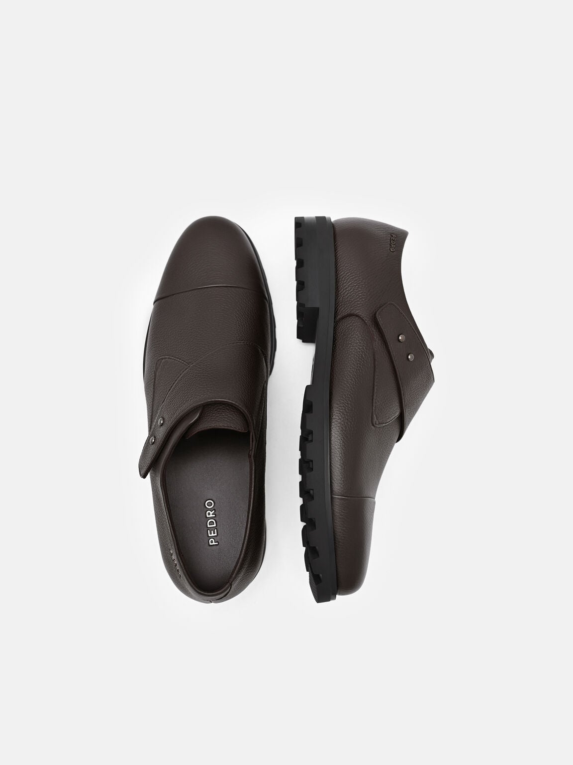 Flint Leather Monkstrap Shoes, , hi-res