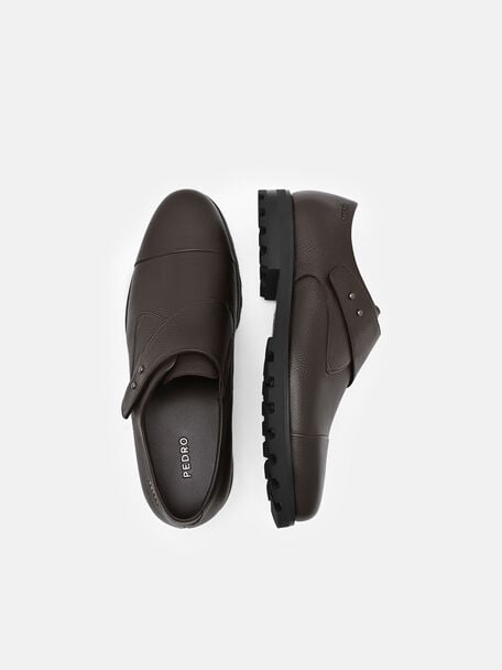 Flint Leather Monkstrap Shoes, , hi-res