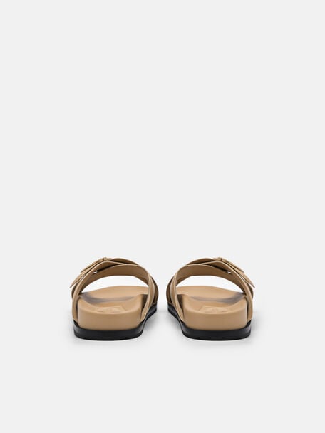 PEDRO Icon Leather Heel Sandals, Black