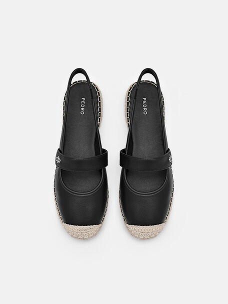 PEDRO Icon Leather Heel Sandals, Black