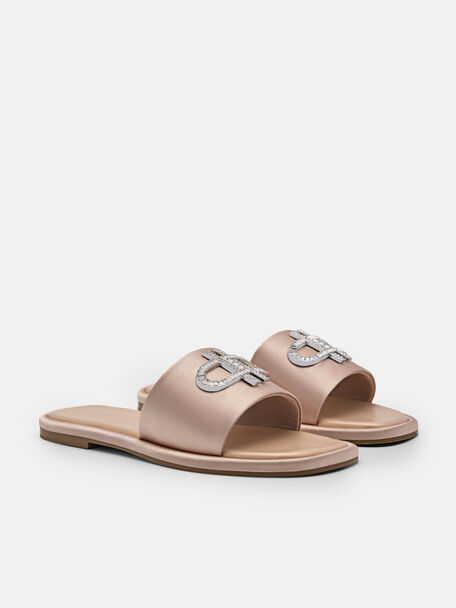 PEDRO Icon Leather Heel Sandals, Black