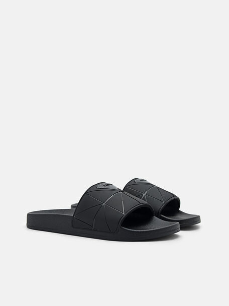 PEDRO Icon Leather Heel Sandals, Black