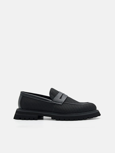 Mosaic Fabric Loafers in Pixel, Black, hi-res