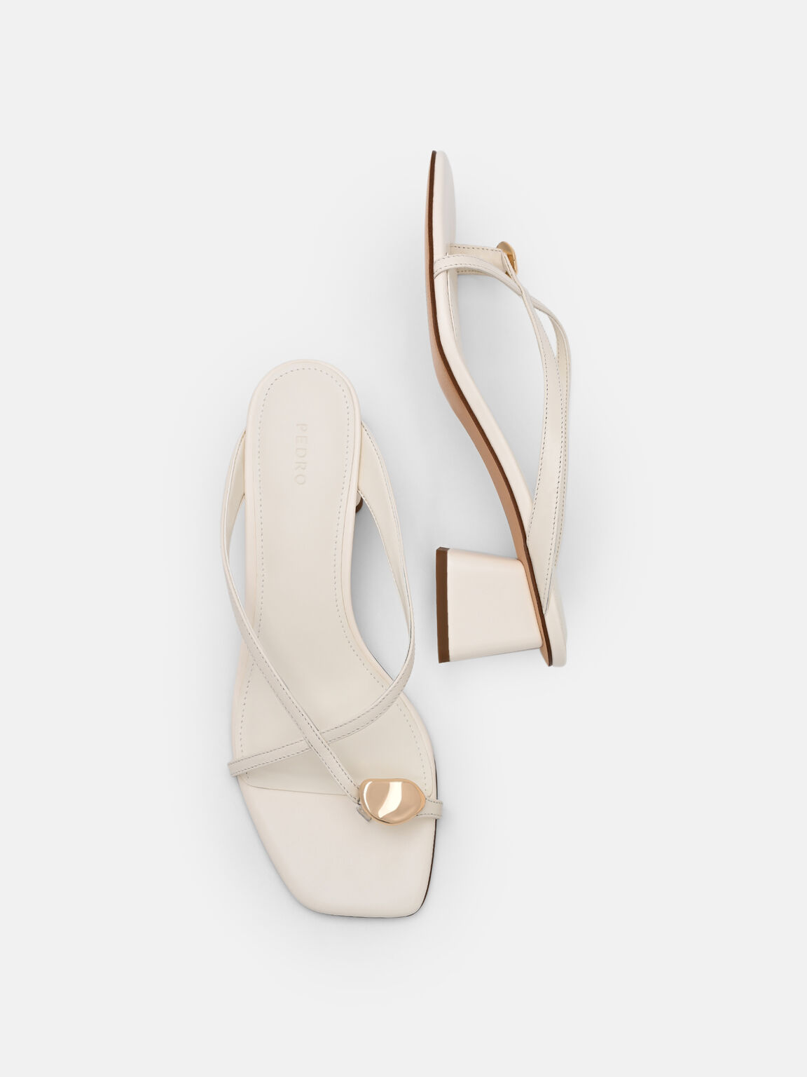 Sandal Hak Blok Kulit Alexis, 