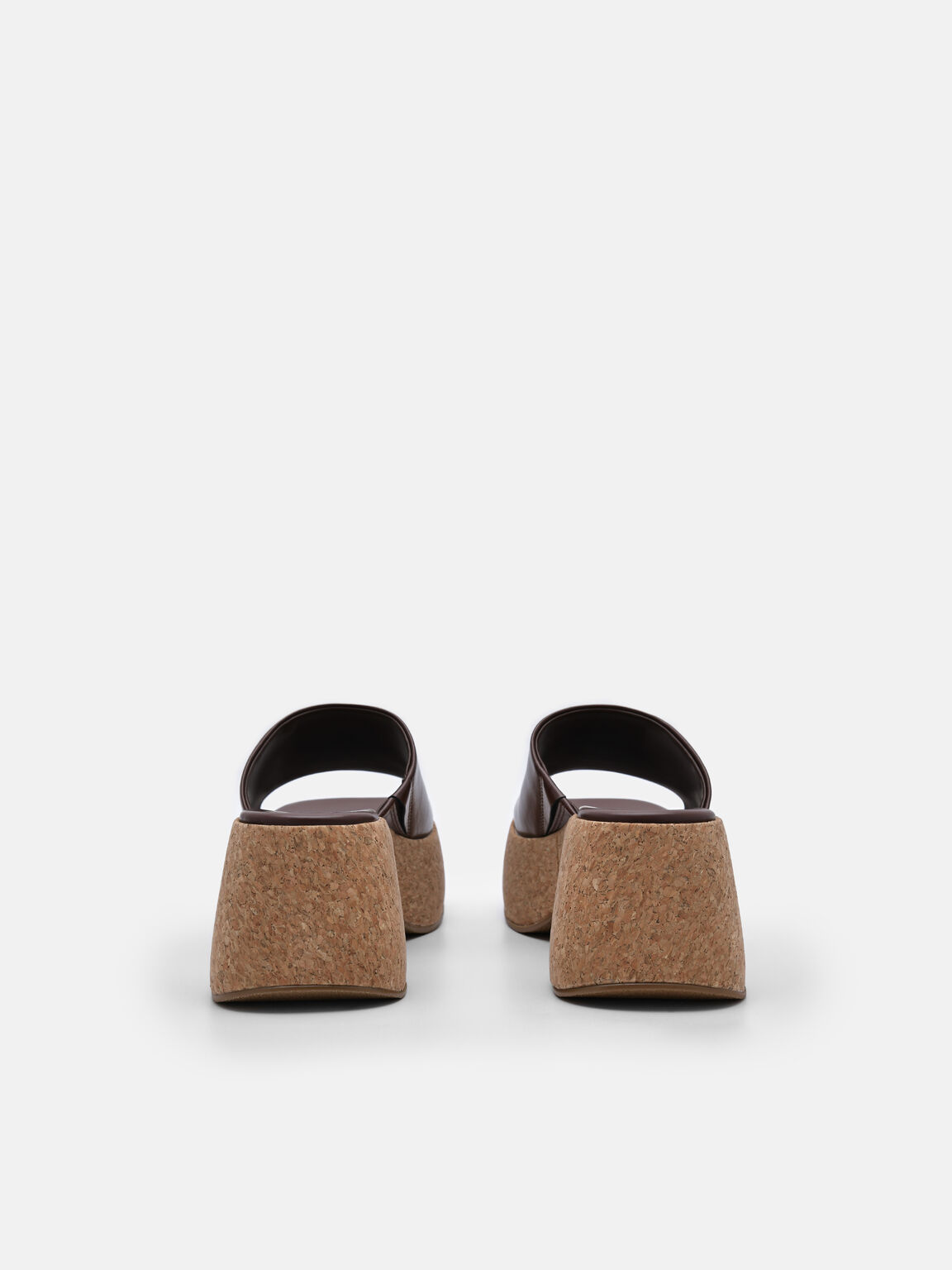 Sandal Wedge Slides Elsa, Dark Brown