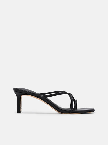 Sydney Sandal Hak Kulit, 