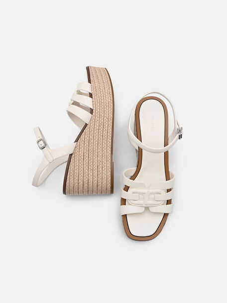 Carmel Leather Wedge Sandals, , hi-res