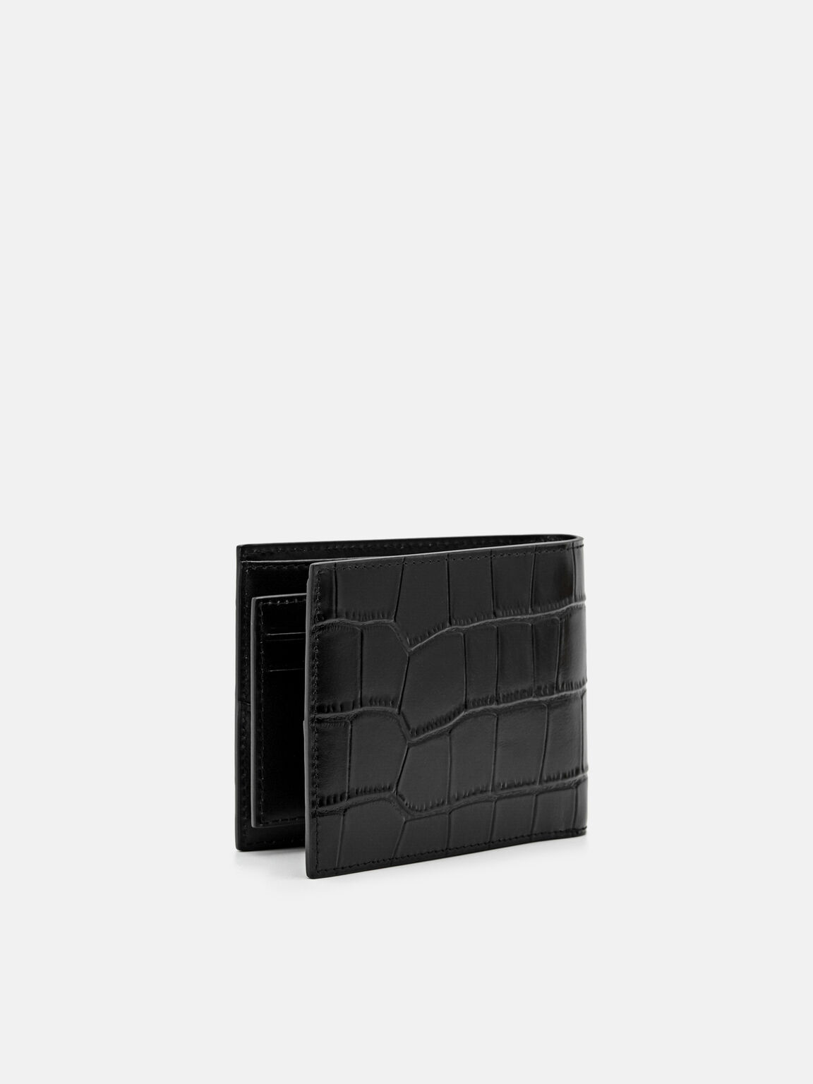 Dompet Lipat Kulit dengan Sisipan, , hi-res