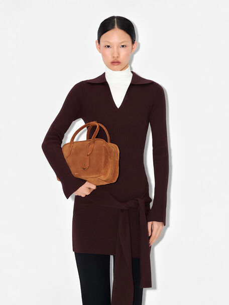 Leather Bowling Bag, , hi-res