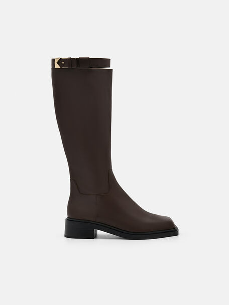 Marion Leather Knee Boots, 