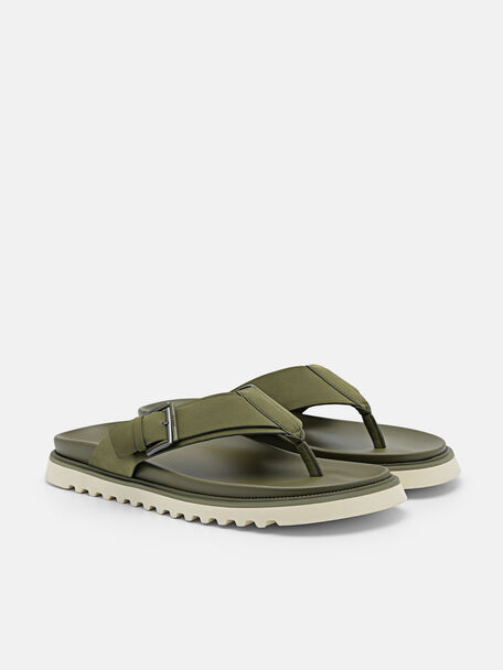 PEDRO Icon Leather Heel Sandals, Black