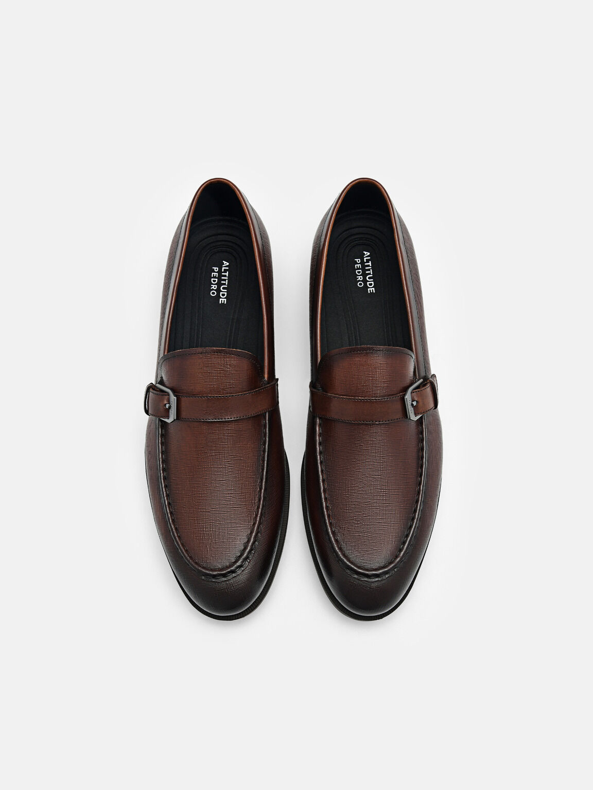 Altitude Lightweight Saffiano Leather Loafers, 
