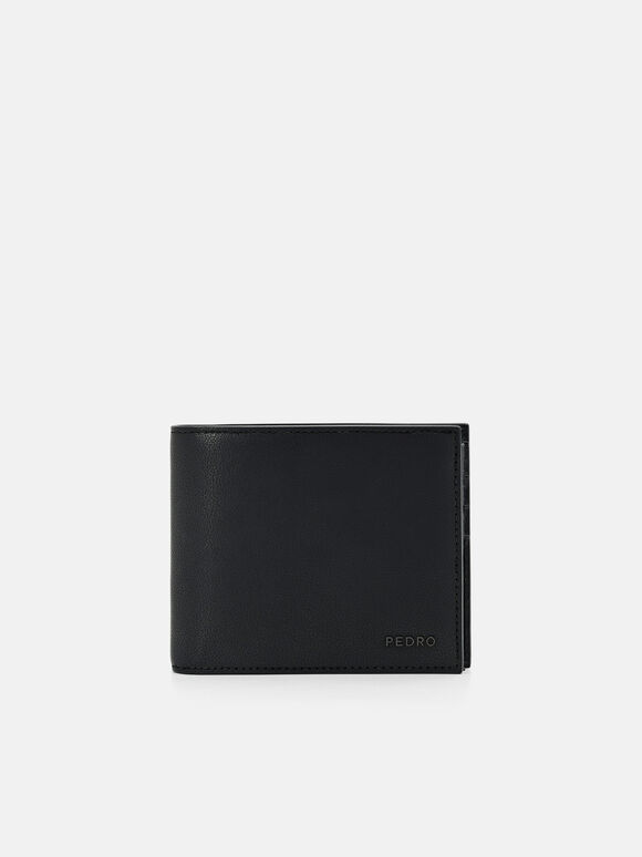 Dompet Kulit Bi-Fold Flip, Black