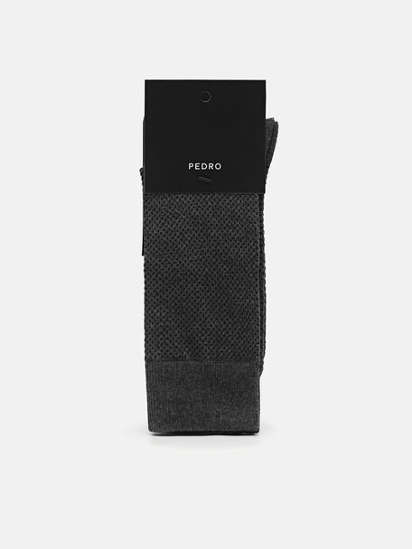 Men's Textured Cotton Socks, , hi-res