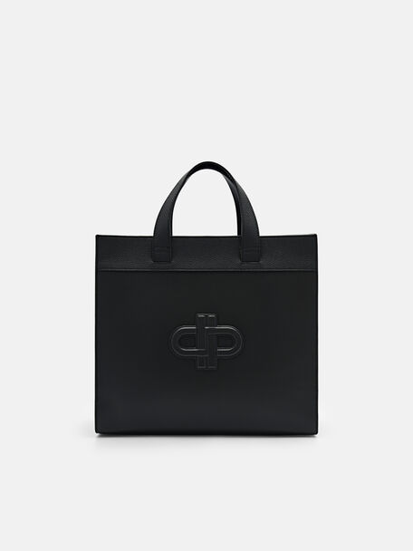 PEDRO Icon Leather Tote Bag, Black, hi-res